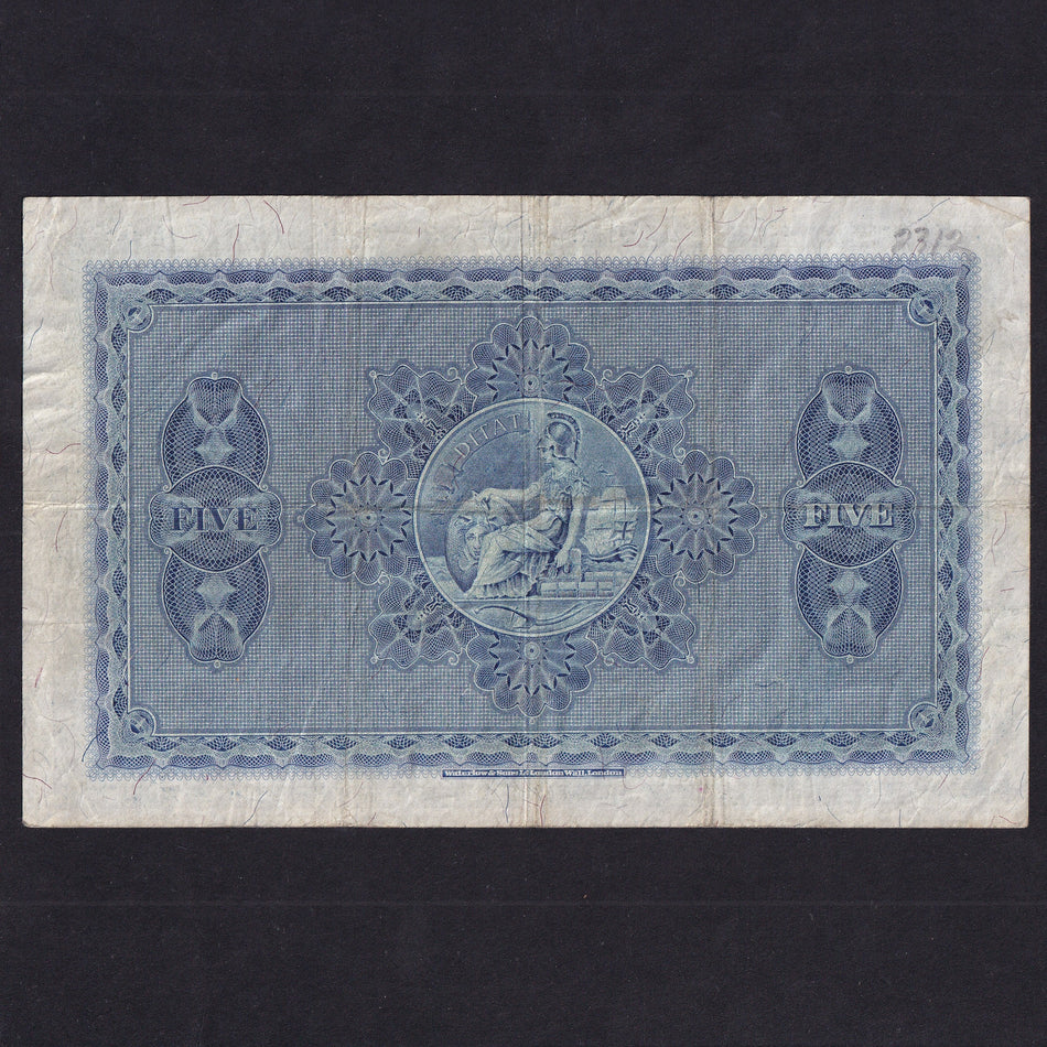 Scotland (P158a) British Linen Bank, £5, 5th November 1941, V/6 1/485, Mackenzie, PMS BL66c, Fine