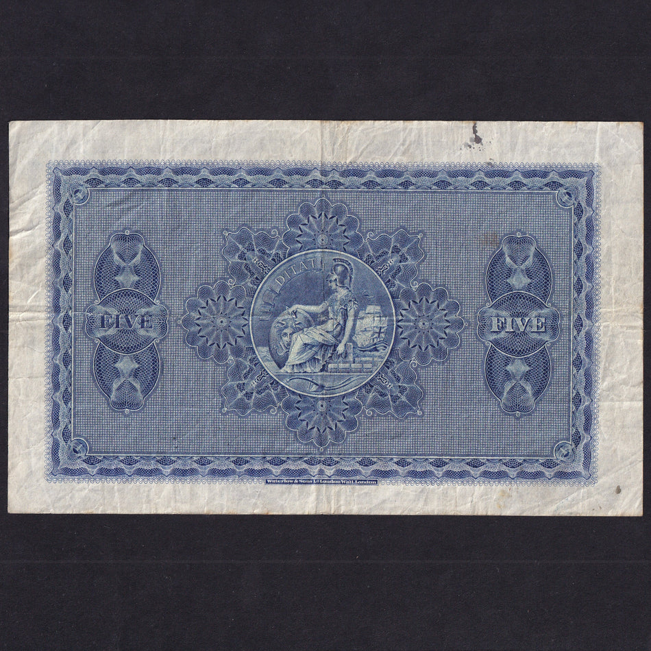 Scotland (P152) British Linen Bank, £5, 10th January 1931, L/5 2/290, PMS BL60, Good Fine