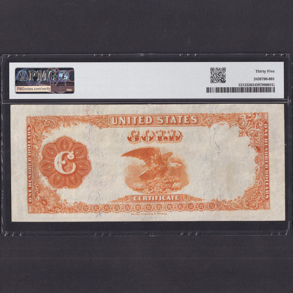 USA (P277) $100 Gold Certificate, 1922, Speelman/ White, PMG35, Choice VF