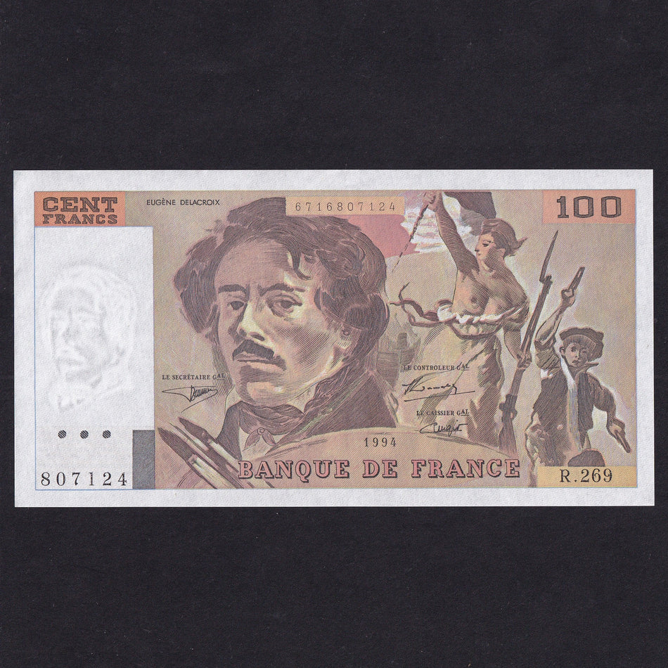 France (P154h) 100 Francs, 1994, A/UNC