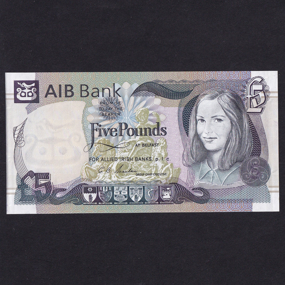 Northern Ireland (P6b) Allied Irish Banks, AIB unadopted design £5, 1989-91, PMI AI 10, Good EF