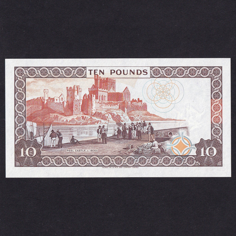 Isle of Man (P44a) £10, 1998, Cashen, H000006, low number, mid series M537, UNC