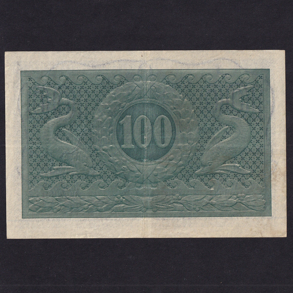 Faroe Islands (P15b) 100 Kroner, 1949, no.0196001, VF