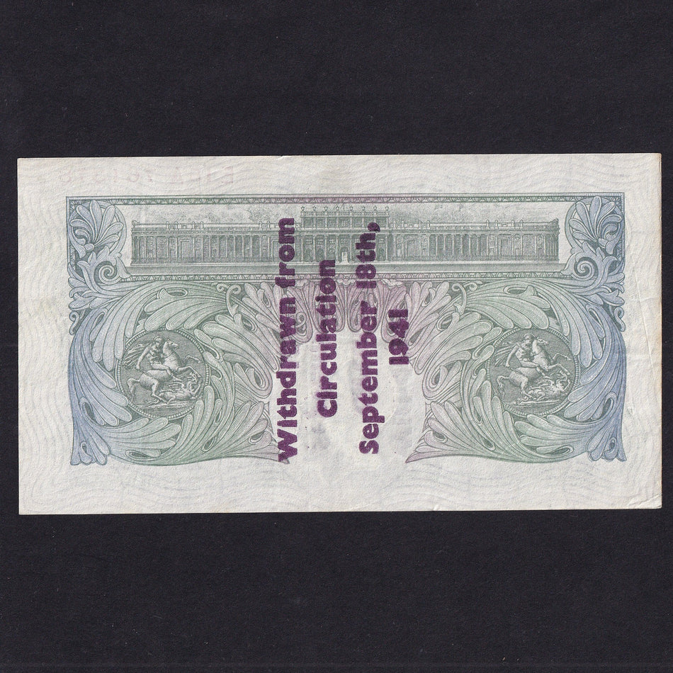Bank of England (B239A) Peppiatt, £1, Withdrawn from circulation overprint, E15A 761378, Good EF