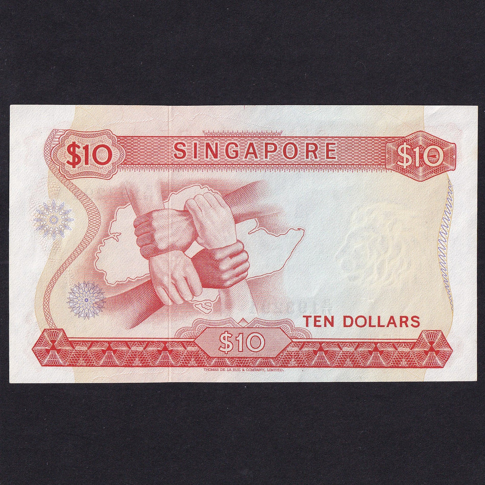 Singapore (P3d) $10, 1973, seal type 2, UNC