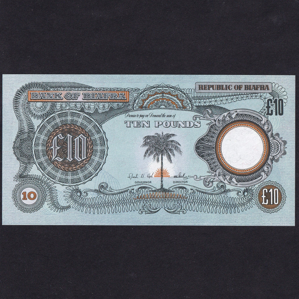 Biafra (P7b) £10, 1968/69, without serial, UNC