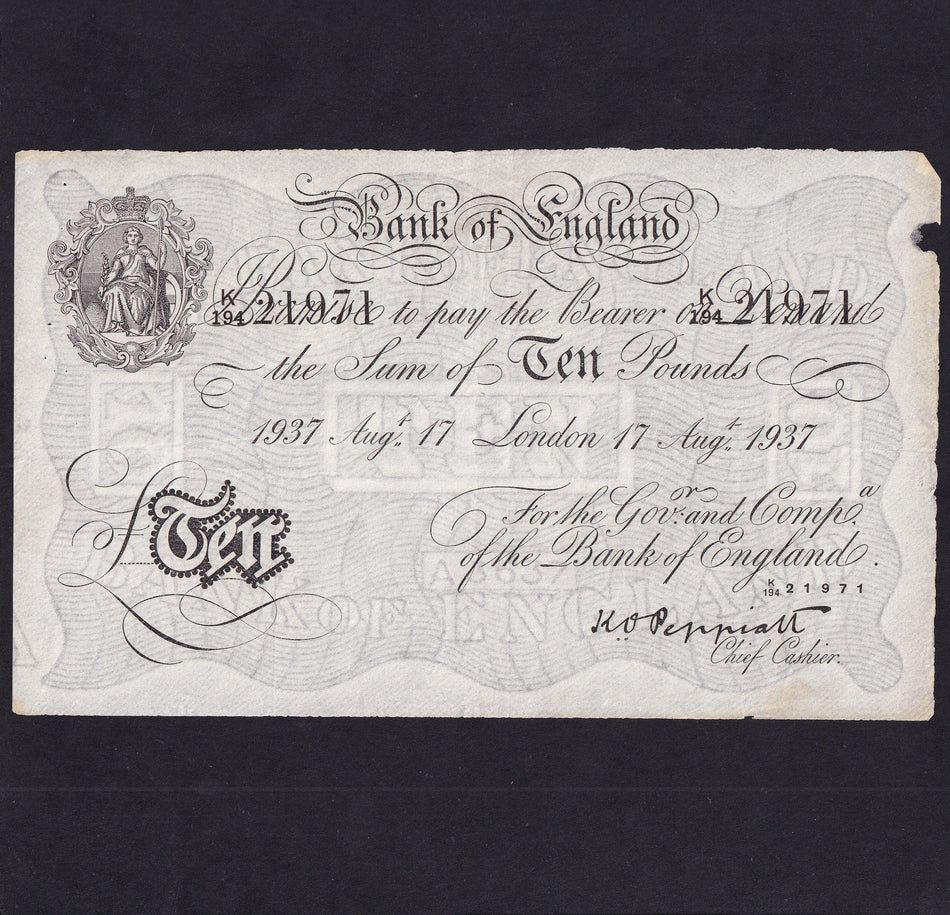 Operation Bernhard - Nazi forgery 1942-44, Peppiatt, £10, these came from Argentina recently, rust, VF