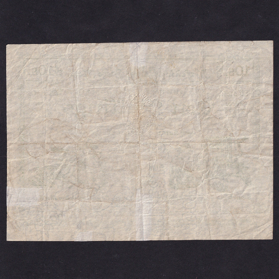South Africa (PS654b) Mafeking Siege, 10 Shillings, March 1900, no.587, pinholes, otherwise Good Fine
