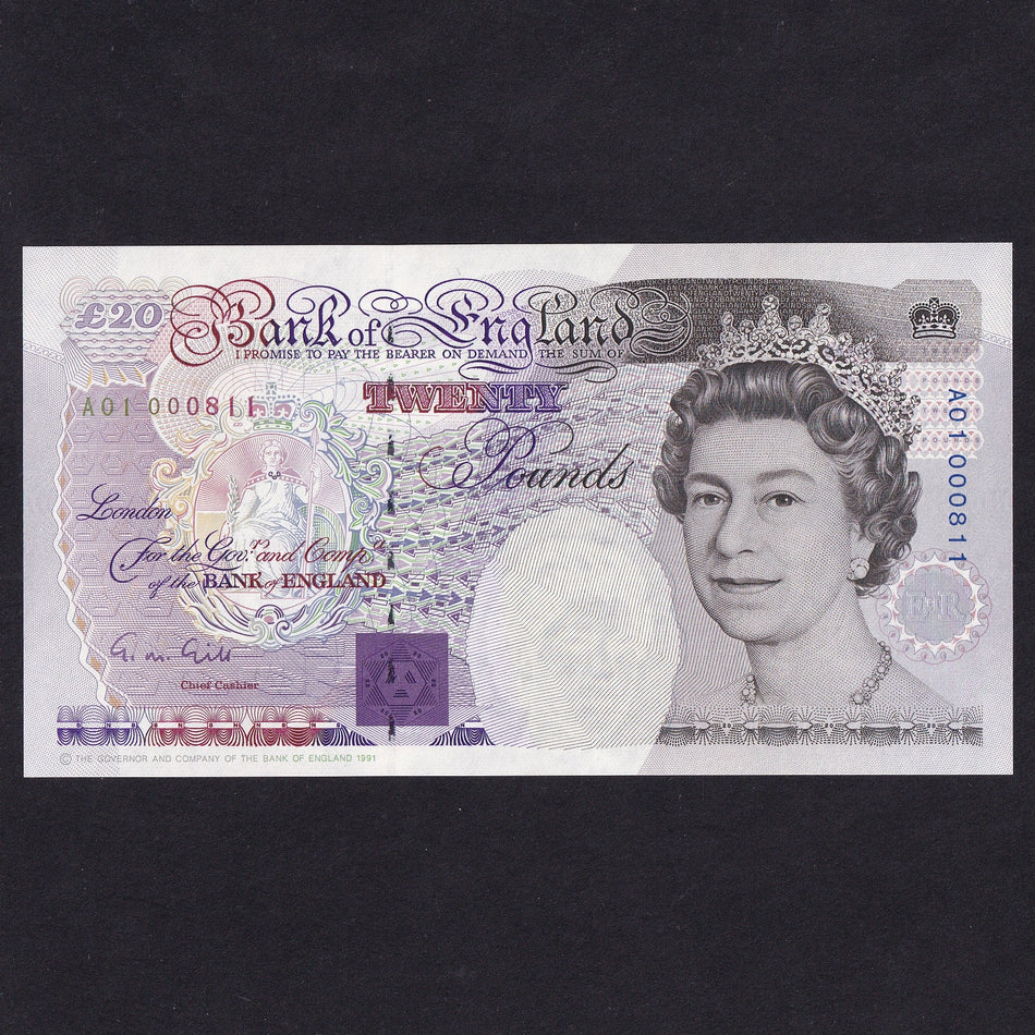 Bank of England (B358/C116) Gill, £20, A01 000811, first million and low serial, UNC