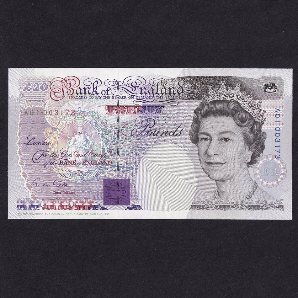 Bank of England (B358/C116) Gill, £20, A01 003173, first million and low serial, UNC