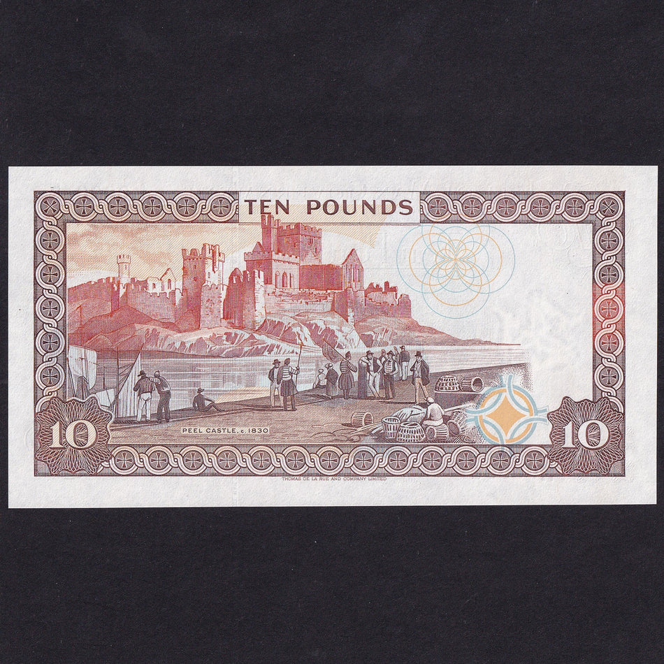 Isle of Man (P44a) £10, 1998, Cashen, M000047, low number, mid-series, M537, UNC