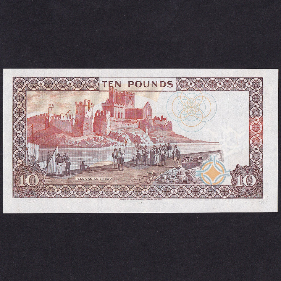 Isle of Man (P44a) £10, 1998, Cashen, M000048, low number, mid-series, M537, UNC