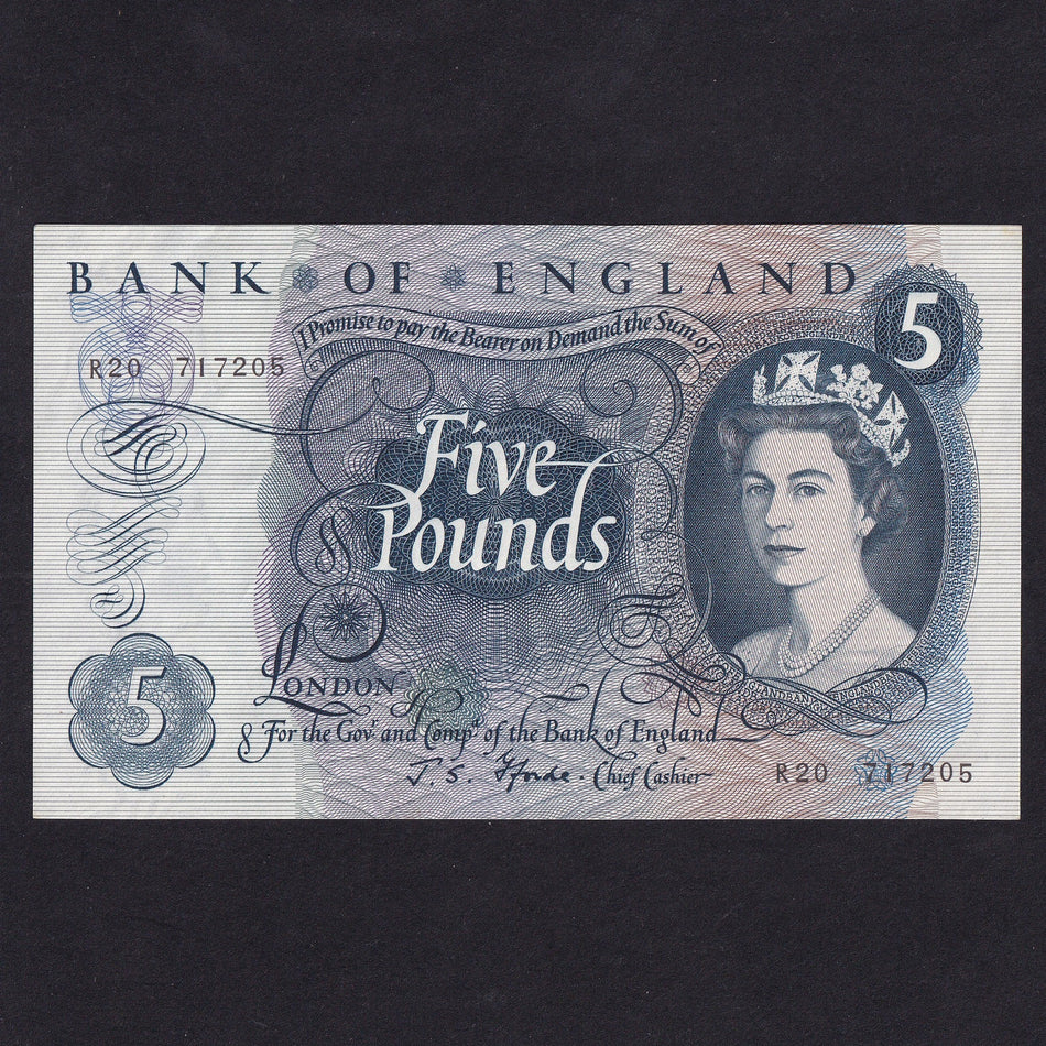 Bank of England (B312) Fforde, £5, R20 717205, Good EF