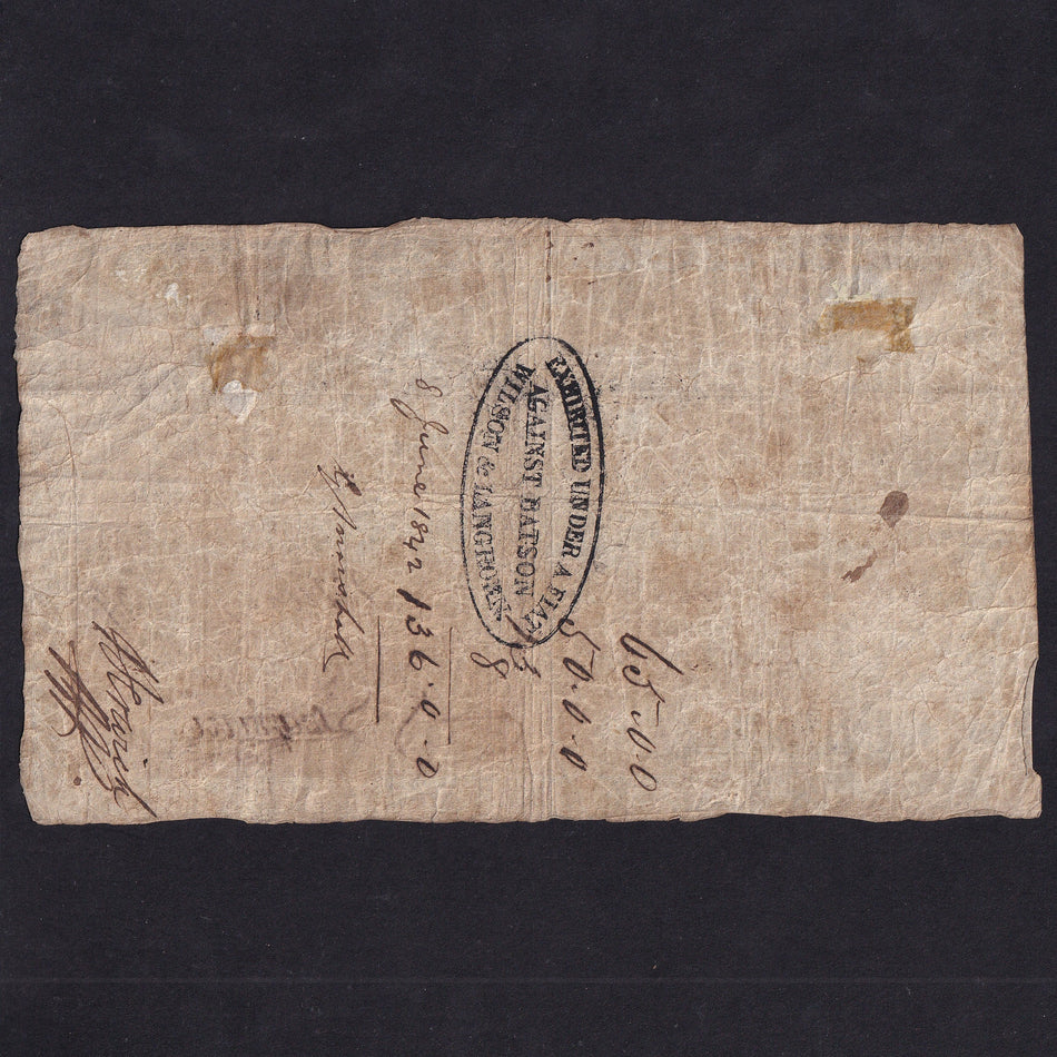 Provincial - Tweed Bank, £5, 1st May 1839, no.A181, for Batson, Berry & Langhorn, Outing 127c, VG