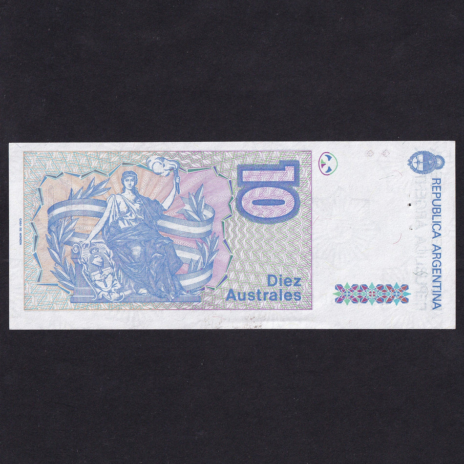 Argentina (P325b) 10 Australes, 1989, series B, UNC