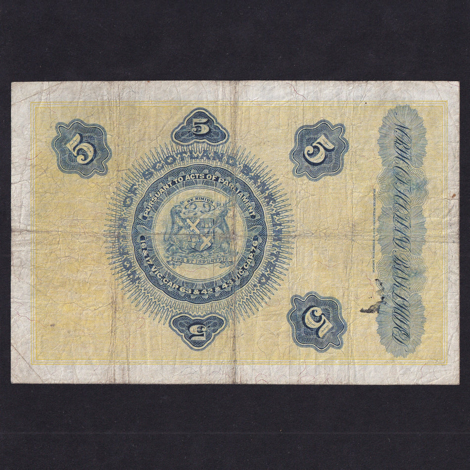 Scotland (PS640a) North of Scotland Bank, £5, 1st March 1928, A 0634/0613, PMS NS40a, first date, Fine