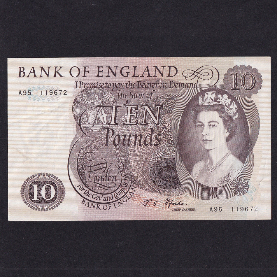 Bank of England (B316) Fforde, £10, A95, last million, Good VF