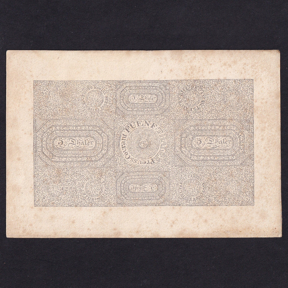 German States (PS397) 5 Thaler, 6th May 1824, not numbered, light foxing, EF