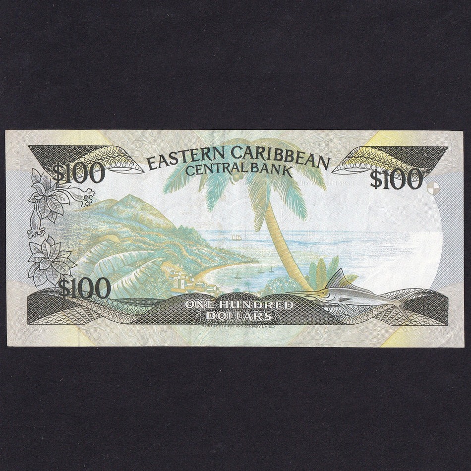 East Caribbean (P25g) $100, 1988-93, Grenada, A574014G, Good VF