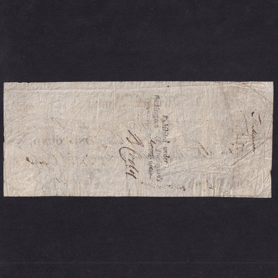 Provincial - Newark Bank, £1, 1809, for Pocklington Dickinson Co., no.602, Outing 1488i, Fine