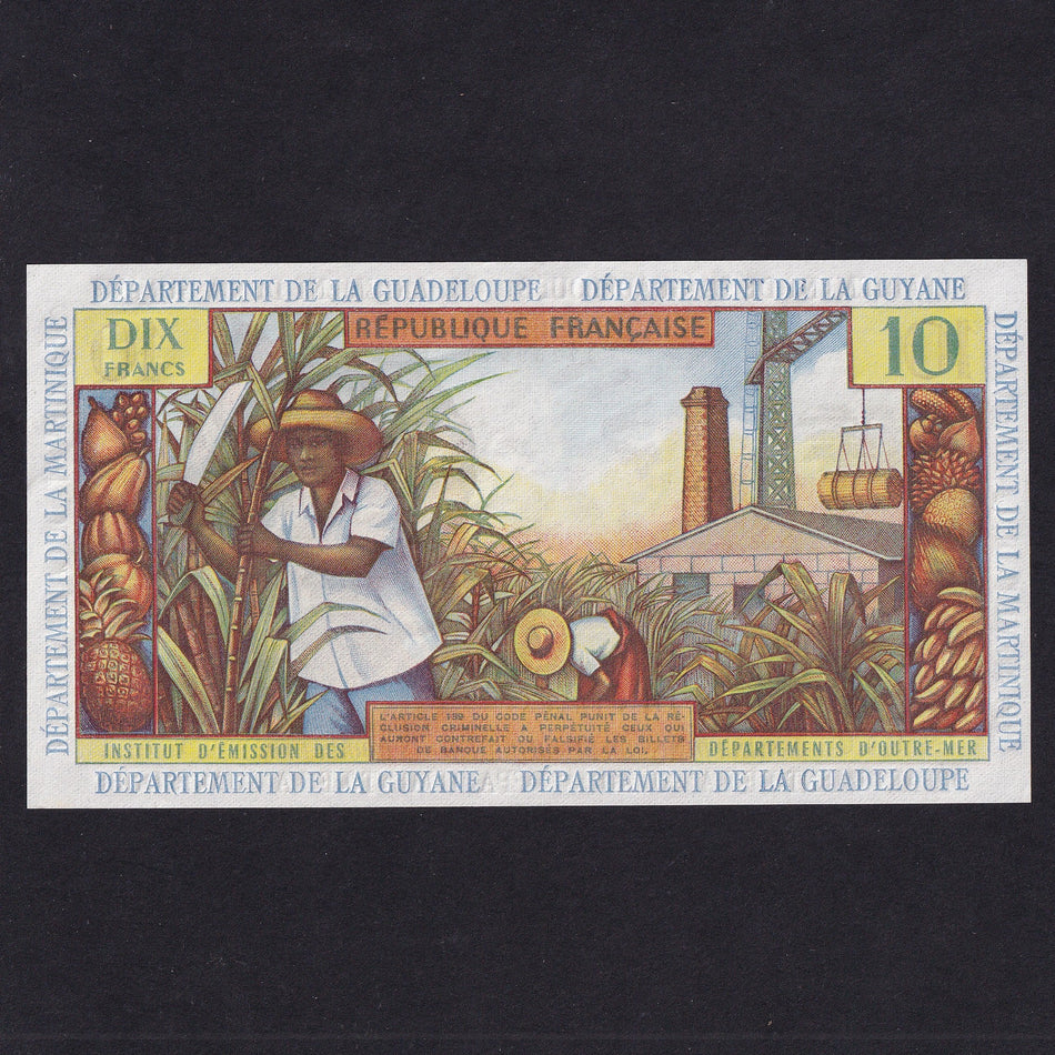 French Antilles (P8b) 10 Francs, 1964, Y.7 59940, A/UNC