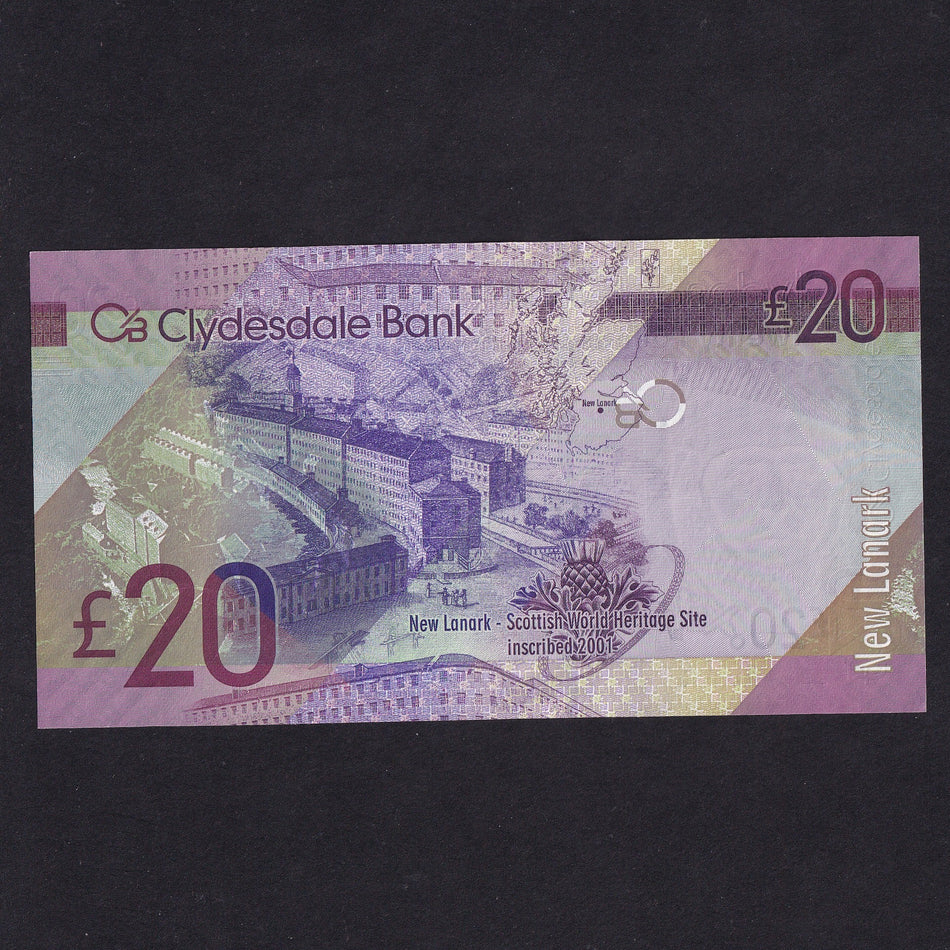 Scotland (P229Kar) Clydesdale Bank, £20 ZZ replacement, 11th July 2009, serial no. E/ZZ 276973, PMS CL66a, UNC
