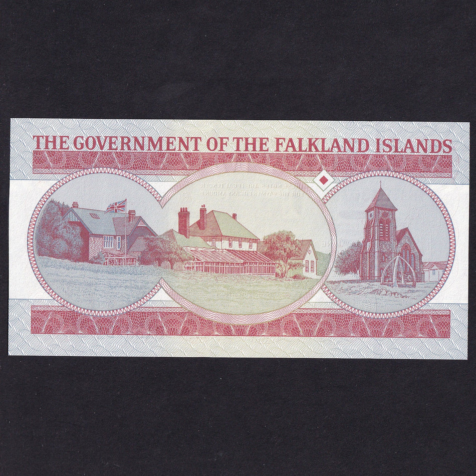 Falkland Islands (P17a) £5, 14th June 2005, QEII, serial no. B130701, UNC