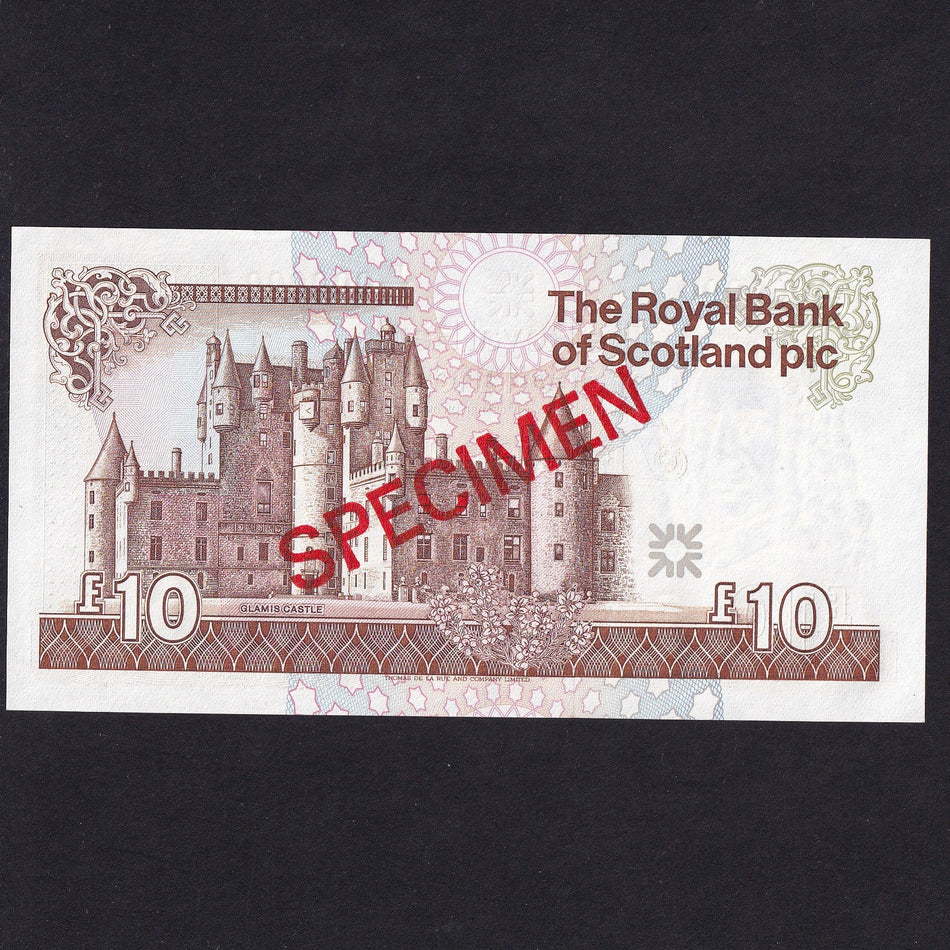 Scotland (P353as) Royal Bank of Scotland, £10 specimen, 28th January 1992, serial no. B/32 000000, PMS RB103as, A/UNC