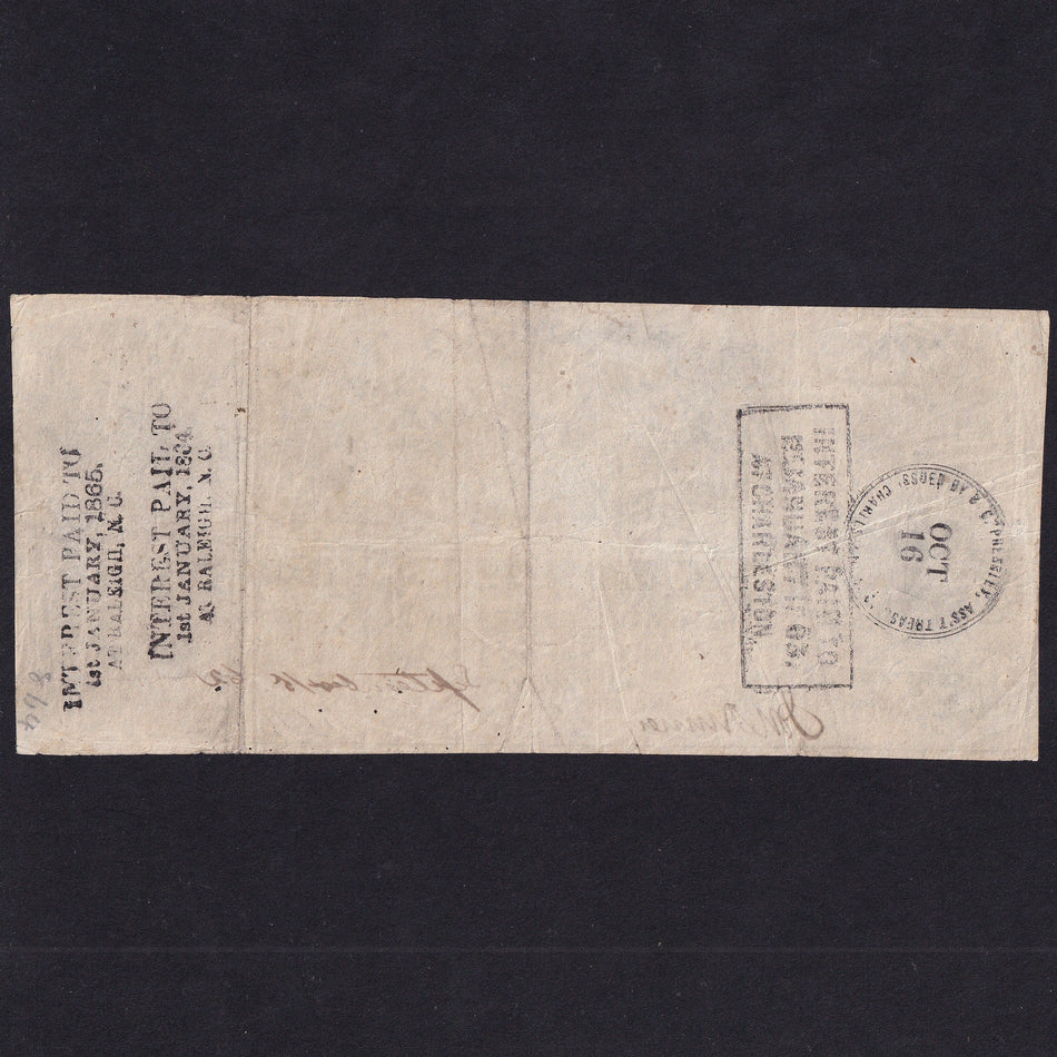 Confederate States (P43b) $100, 1862, milkmaid, diffused steam, series Ah, no. 47071, J.T. Paterson & Co. printer, VF