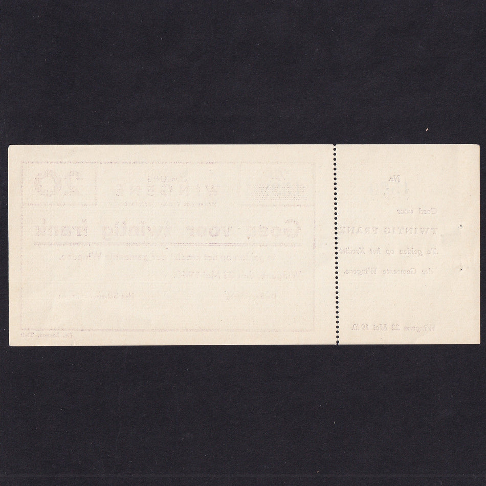 Belgium, 20 Frank WWII Emergency Issue, 22nd May 1940, Wingene, SB 1672, Good EF