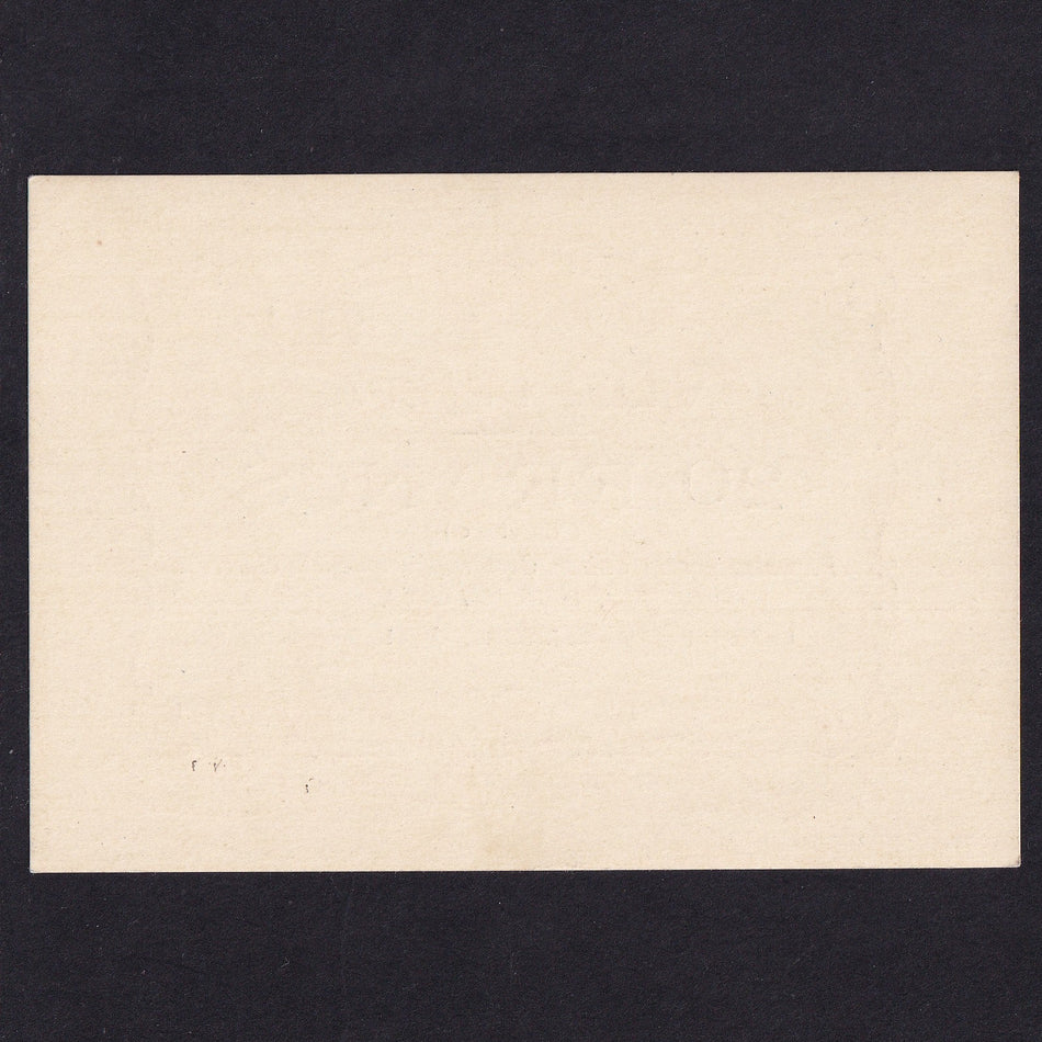 Belgium, 20 Francs WWII Emergency Issue, 15th May 1940, Spa, no. 7447, SB 1293, Good EF