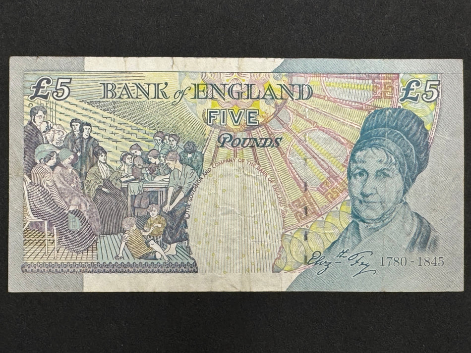 Bank of England (B397) Lowther, £5 experimental issue, XJ02 997975, Fine