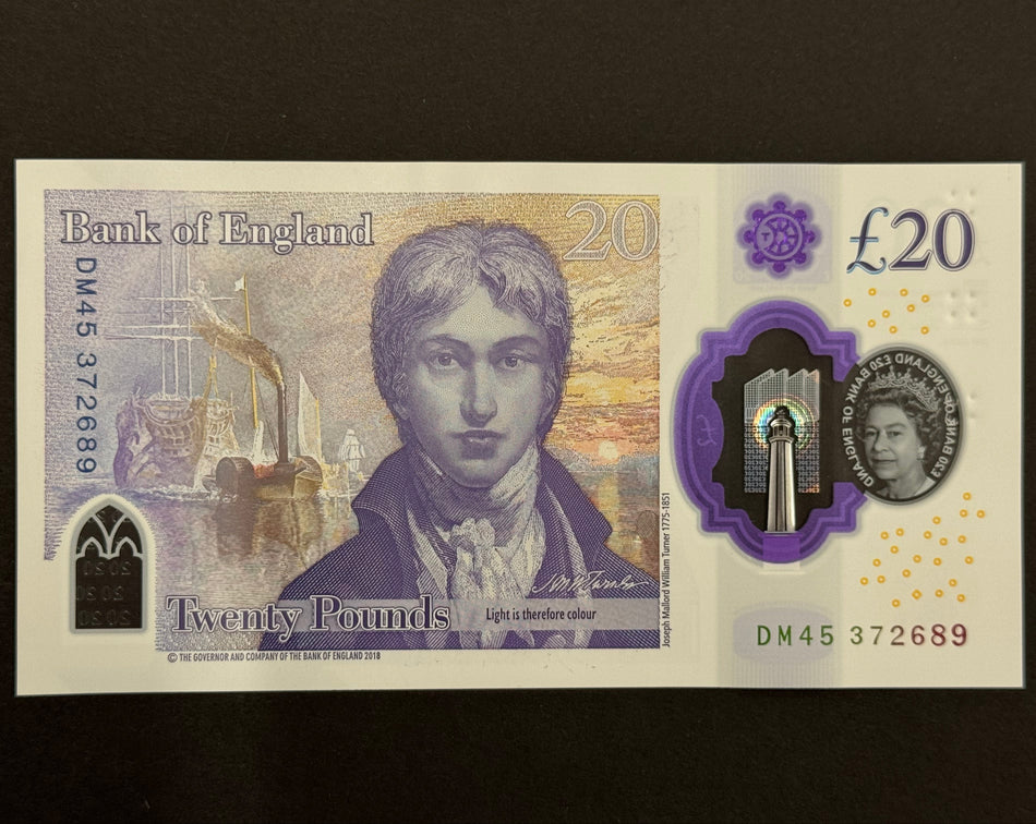 Bank of England (B416) John, £20, last million, DM45 372689, UNC