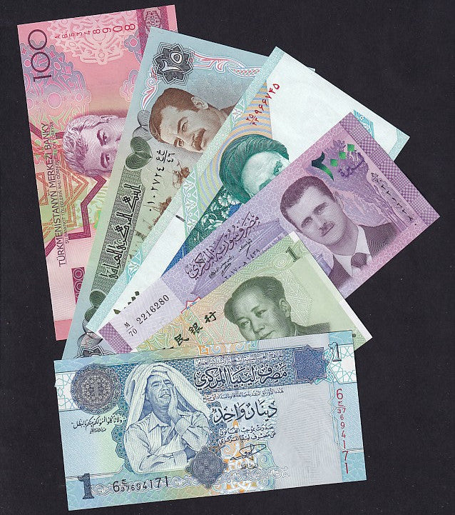 The Tyrant Collection, 6 notes featuring dictators from around the world, UNC