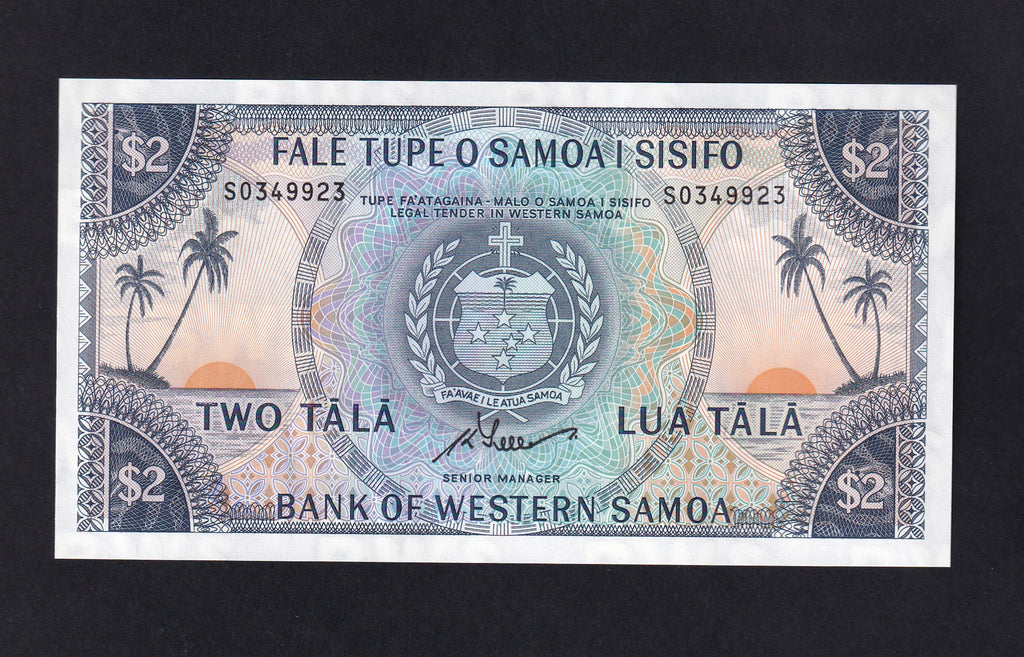 Western Samoa (P17c type) 2 Tala, 2019, recently reprinted by the issuing Authority, sig.4, Senior Manager, UNC