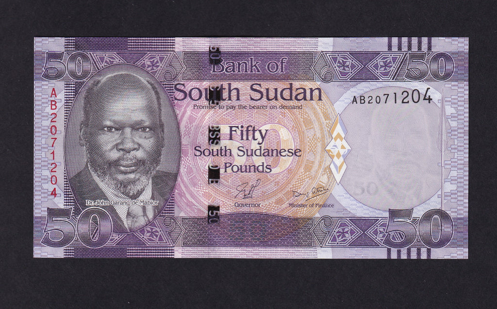 South Sudan (P.9b) 50 Sudanese pounds, 2011, UNC