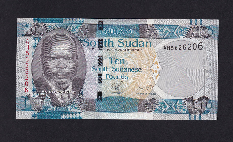 South Sudan (P.7) 10 Sudanese Pounds, 2011, UNC