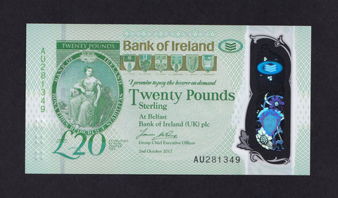 Northern Ireland, Bank of Ireland, new £20 polymer, UNC