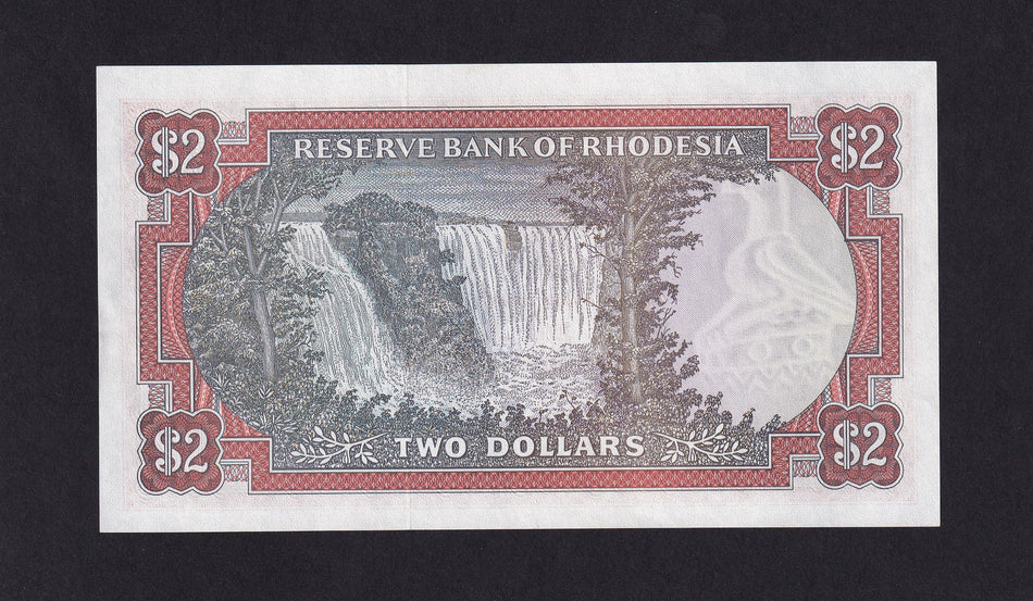 Rhodesia (P39) $2, 10th April 1979, bird watermark, UNC