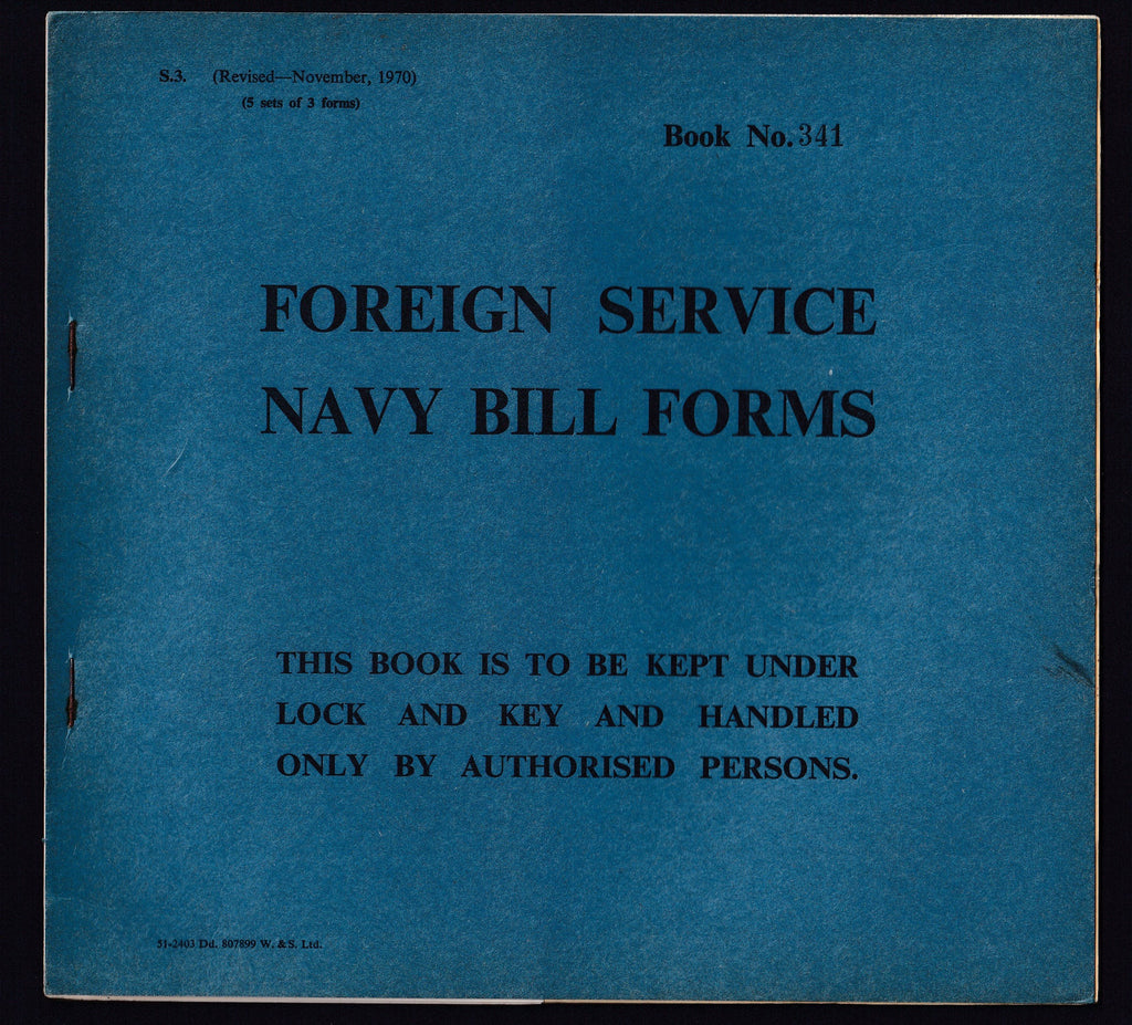 United Kingdom, Book of Bills of Exchange for Royal Navy, 1970s, up to 10 bills in book, Good VF
