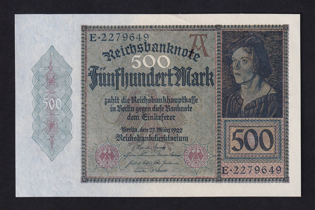 Germany (P.73) 500 Mark, 1922, J. Mayer, UNC