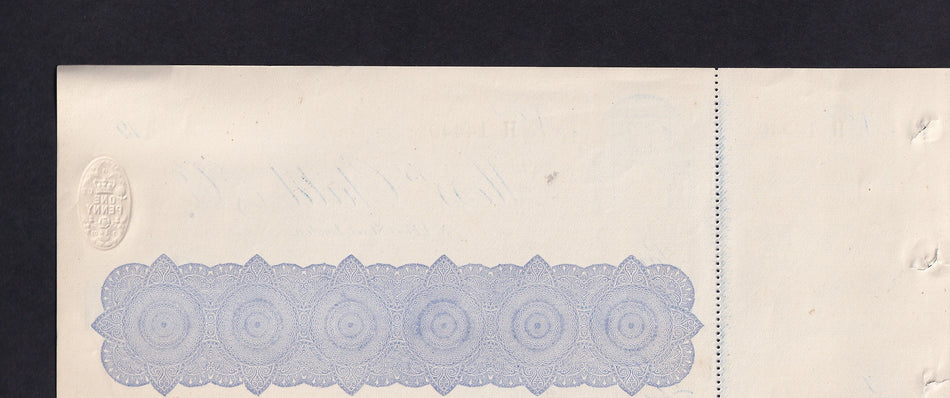 Child & Co., unissued cheque, 1905, EF