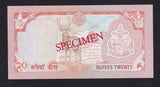 Nepal (P38s) 20 Rupees specimen, signature 12, 000000, UNC