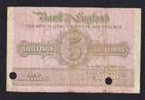 Bank of England (B253) Peppiatt, 5 Shillings emergency proposed issue, not issued, 1941, hole punched, a number of folds and discolouration, otherwise VF
