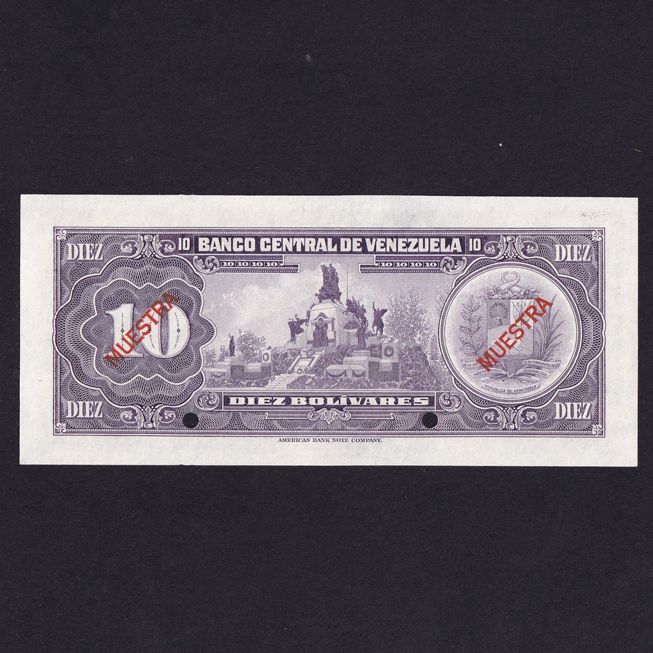 Venezuela (P51s3) 10 Bolivianos specimen, 7th June 1977, UNC