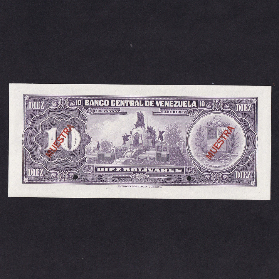 Venezuela (P51s4) 10 Bolivianos specimen, 18th September 1979, UNC