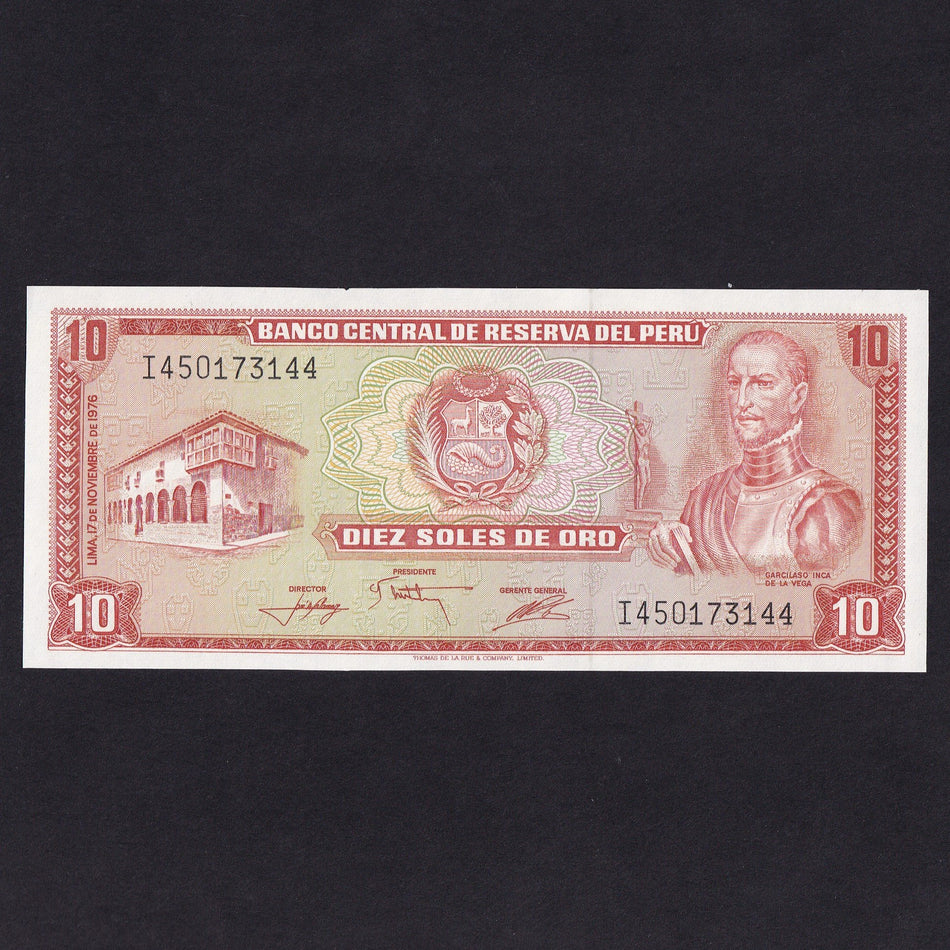 Peru (P112) 10 Soles, 1976, UNC