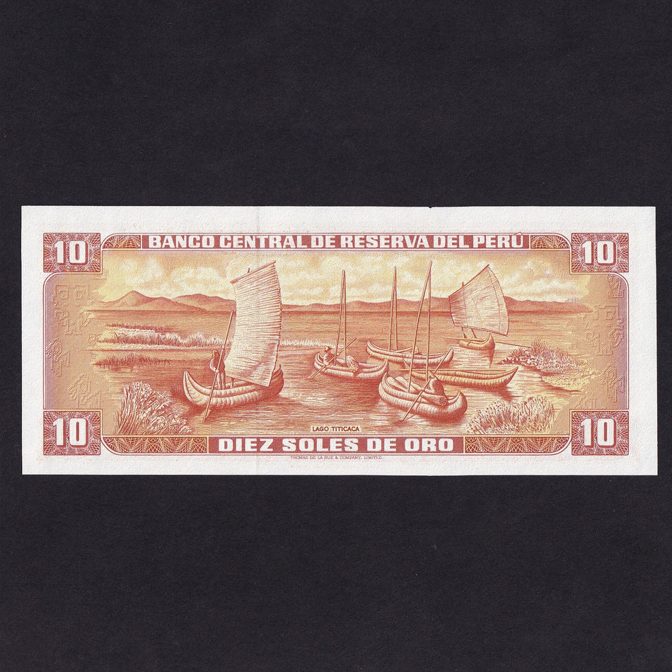 Peru (P112) 10 Soles, 1976, UNC