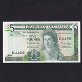 Gibraltar (P21a) £5, 20th November 1975, QEII, first date, EF