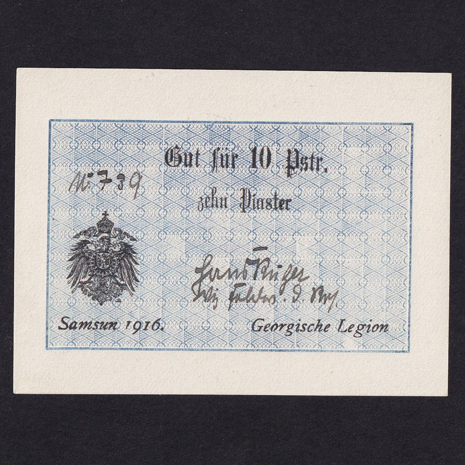 Germany, Georgian Legion, 10 Piastre (1916) Rosenburg 483a, UNC